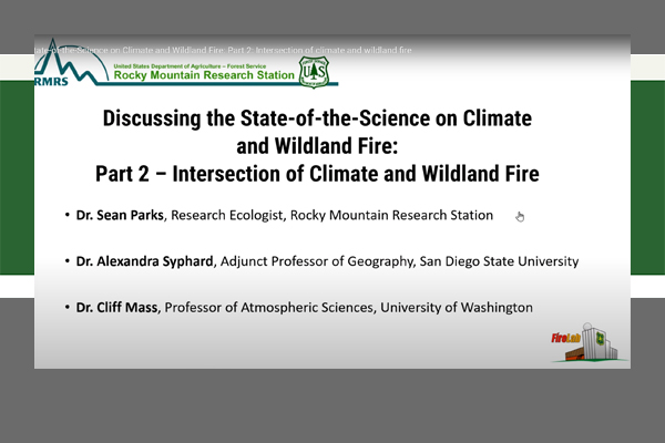 Title slide for a Fire Lab Seminar Presentation